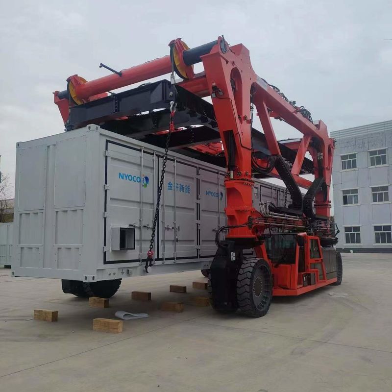 Véhicule de levage de conteneur de SPEO, conteneur gauche orange Crane Truck For Steel Factories